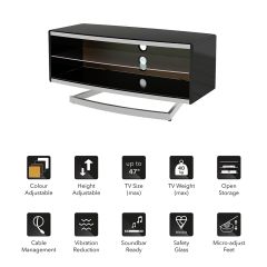 AVF PRT1000A Options Portal TV Stand, H- 40- 55Cm, W- 100Cm, 40Kg Max